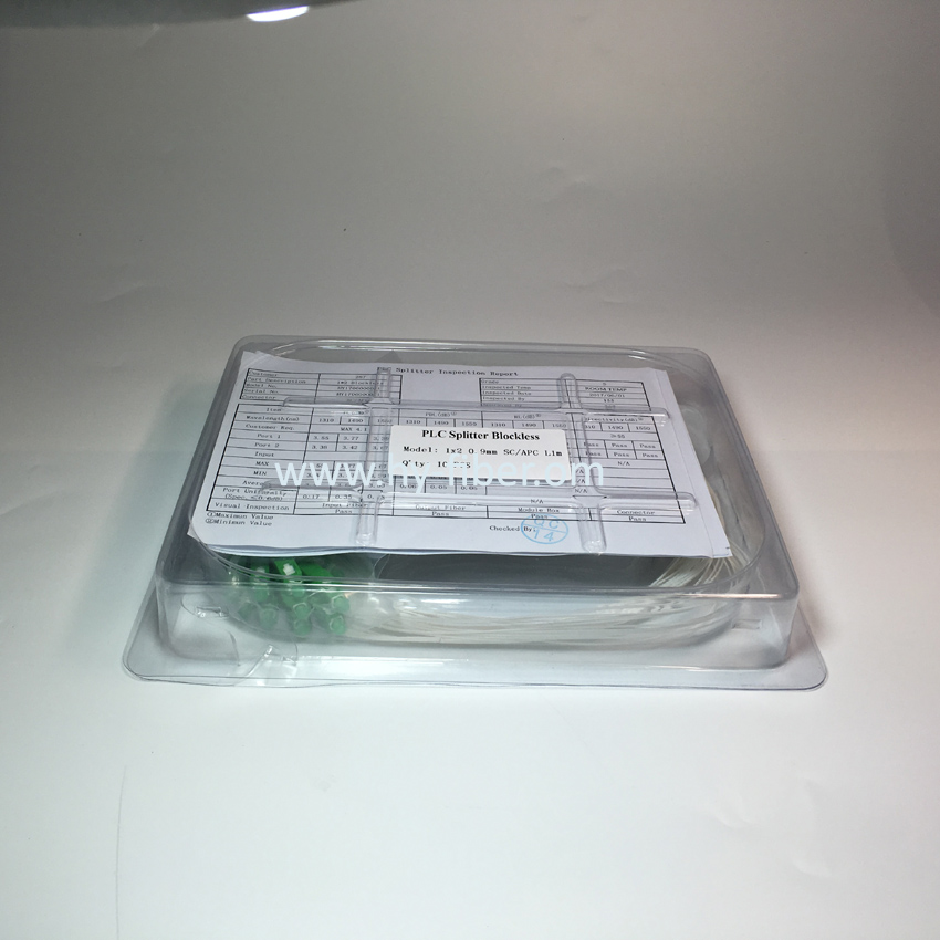 1x2 PLC Splitter LGX Cassette With SC/FC/ST/LC Connector